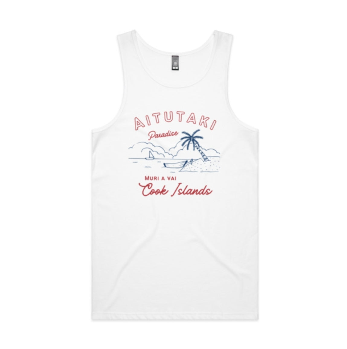 Aitutaki Paradise - Muri-a-vai.  (Men's singlet)