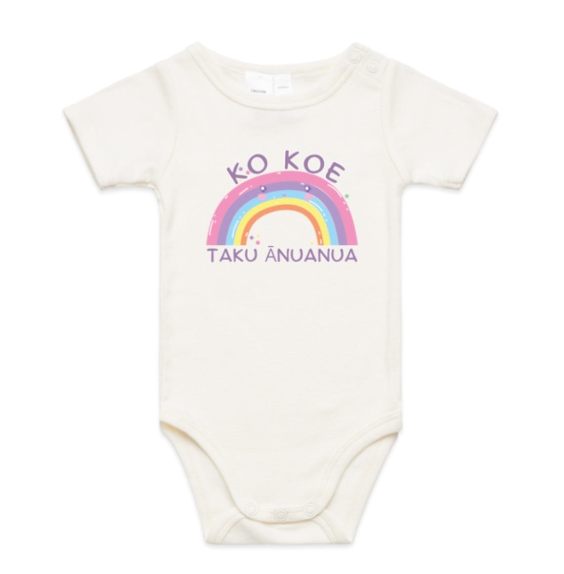 Ko Koe Taku Ānuanua - You are my rainbow! (Infant mini-me one-piece)