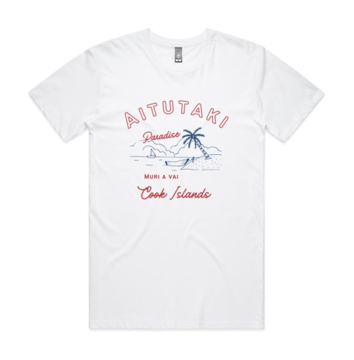 Aitutaki Paradise - Muri-a-Vai. Retro island style. (Men's Tee)