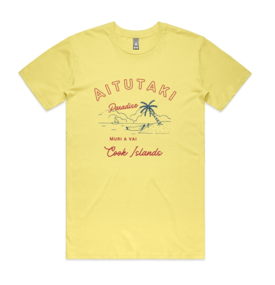 Aitutaki Paradise - Muri-a-Vai. Retro island style. (Men's Tee)