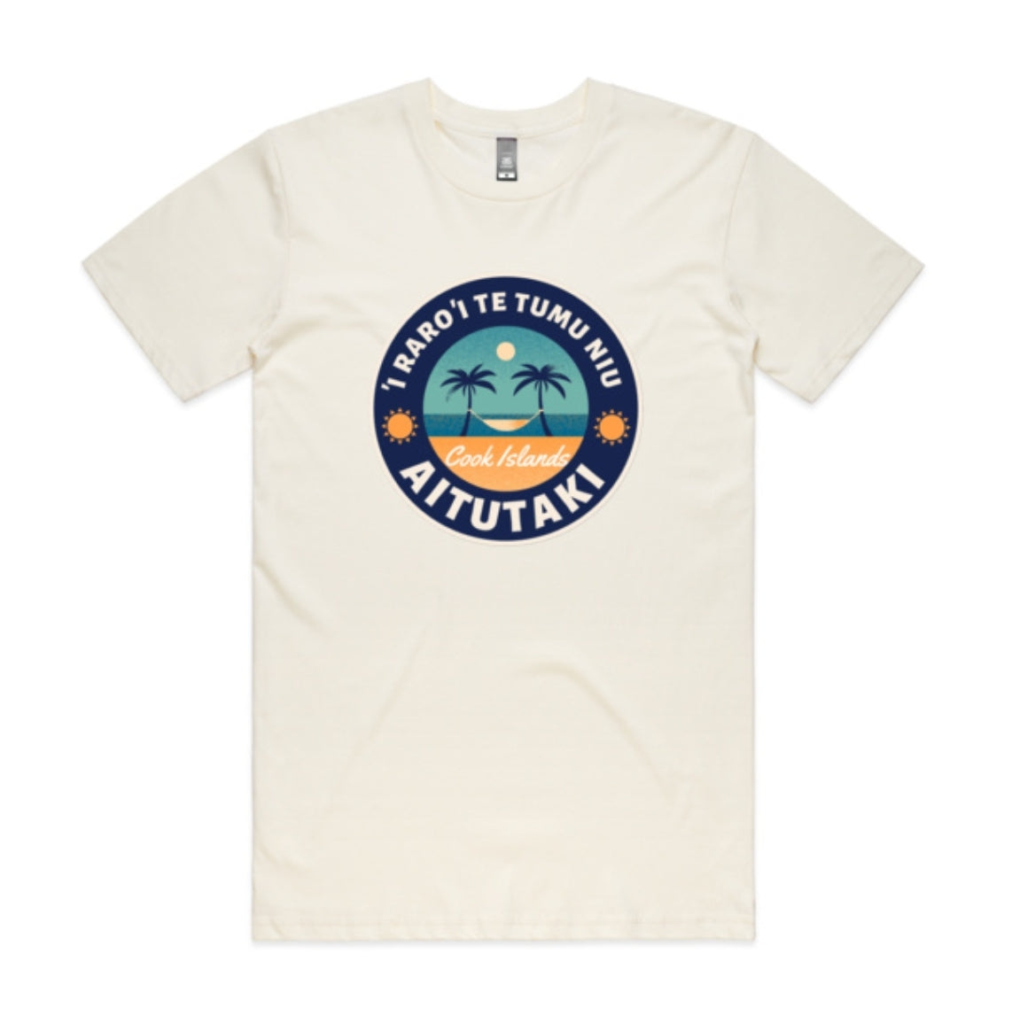 'I Raro 'i te Tumu Niu - Retro island style. (Men's Tee)